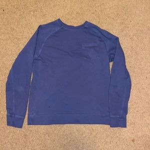 VRST Men’s Washed Twill Chest Pocket Terry Crewneck Pullover - Medium
